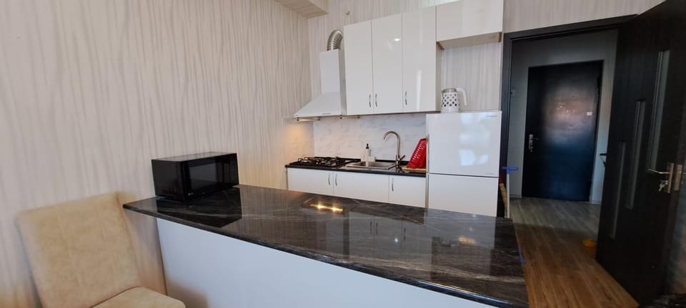 Kitchen or kitchenette, minibar