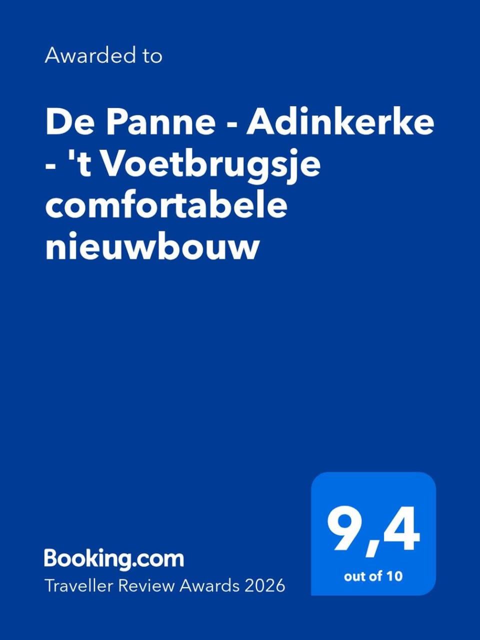 De Panne - Adinkerke - 't Voetbrugsje comfortabele nieuwbouw House in De Panne