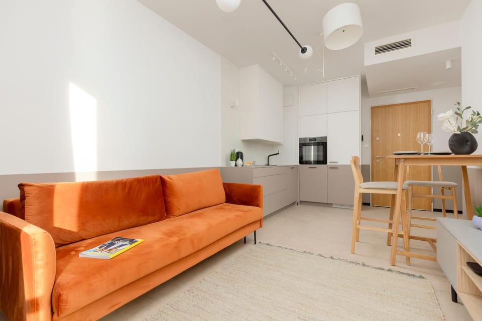 Kitchen or kitchenette, Living room, Seating area