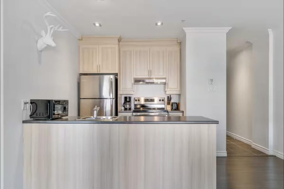 Coffee/tea facilities, Kitchen or kitchenette, stove, toaster