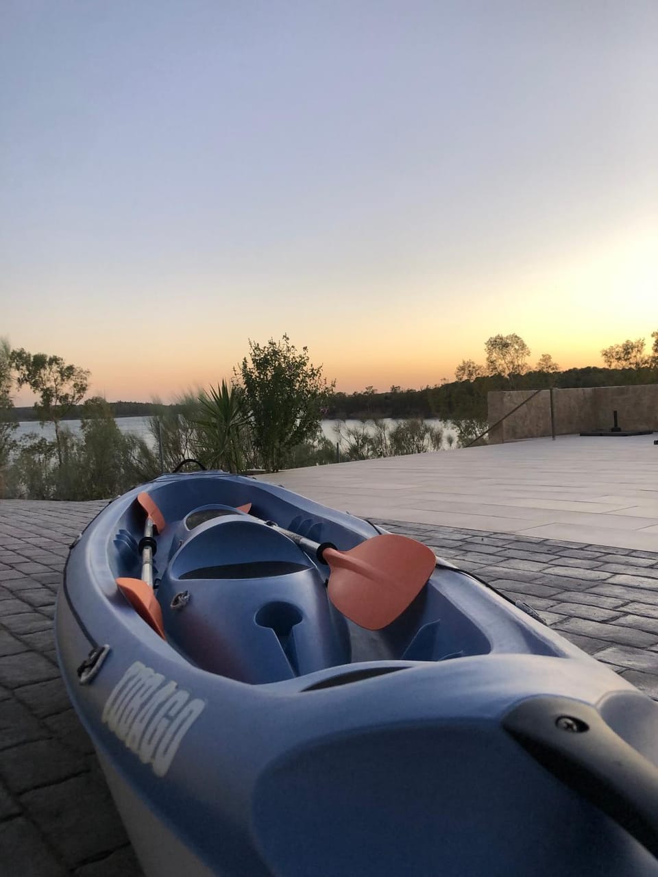 Natural landscape, Canoeing, Sports, Sunset