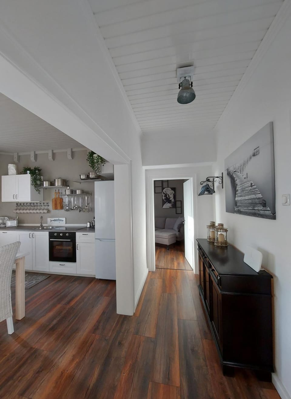 Kitchen or kitchenette, oven, stove