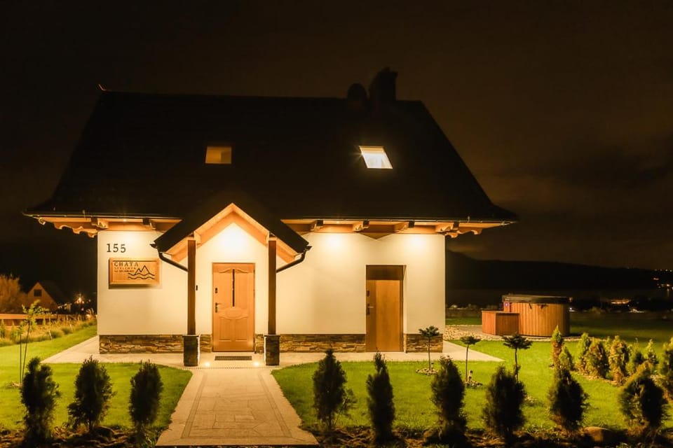 Property building, Night, Garden