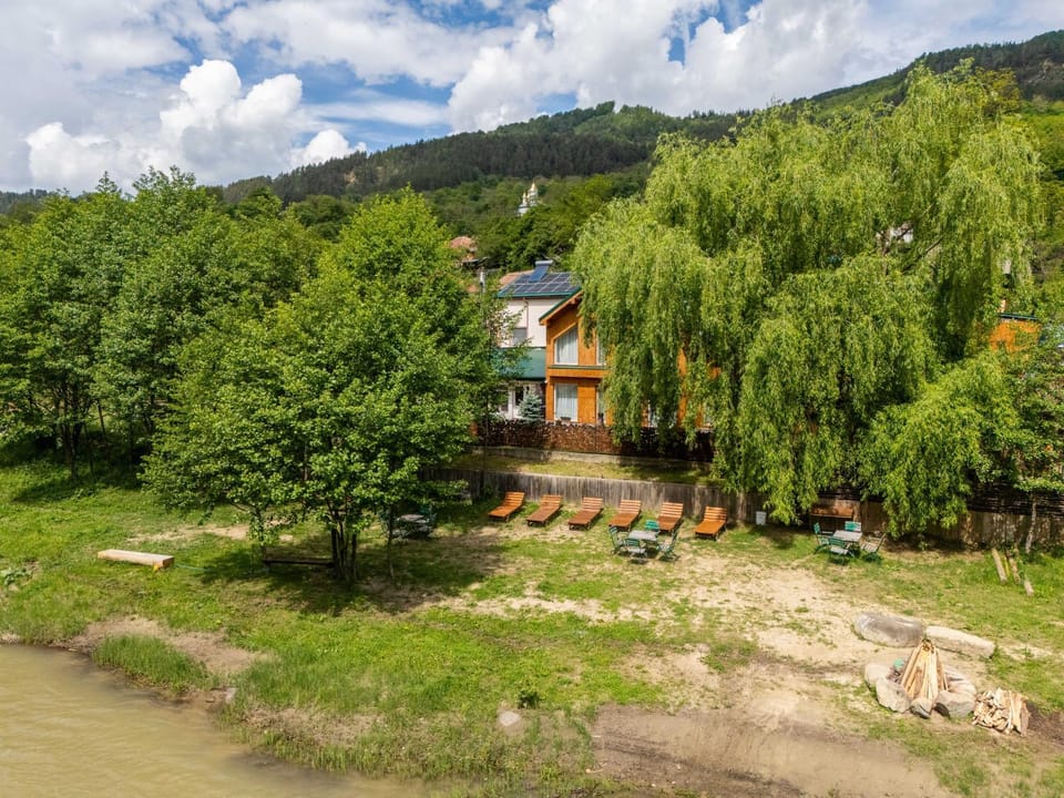 Property building, Natural landscape, Mountain view, River view