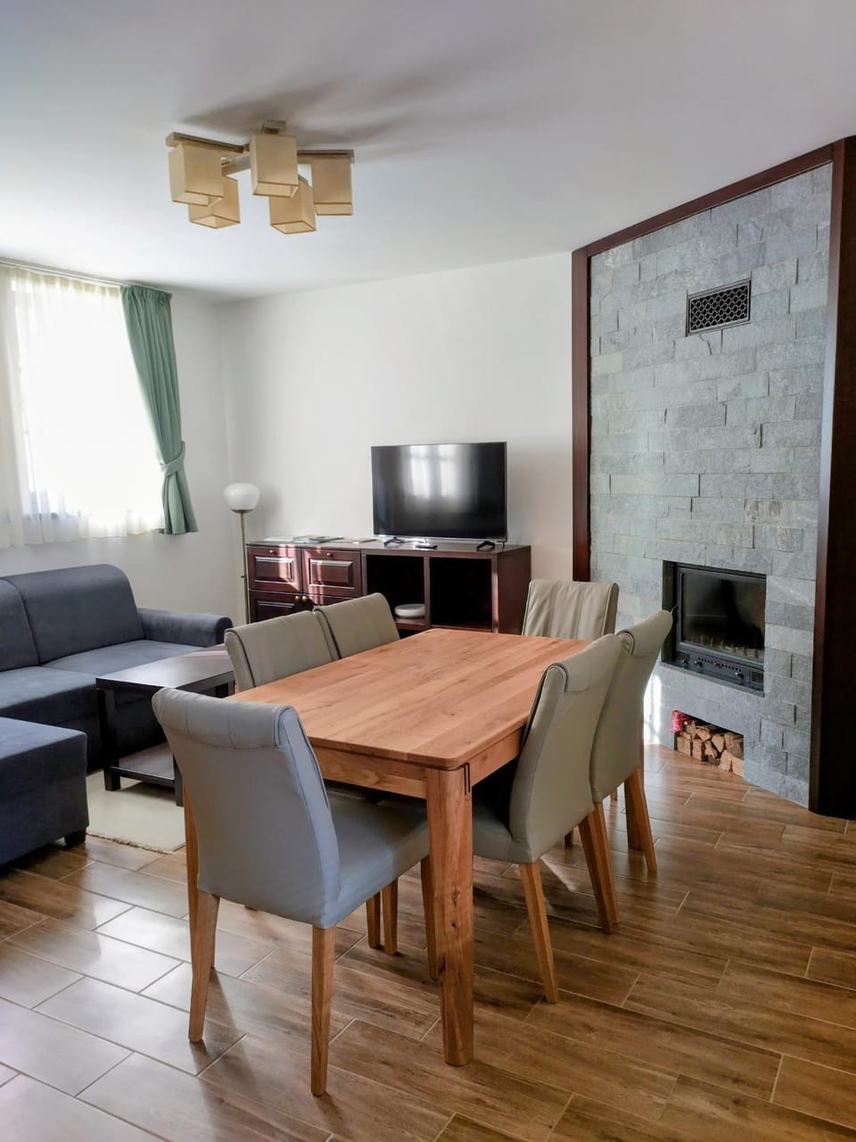 Living room, fireplace