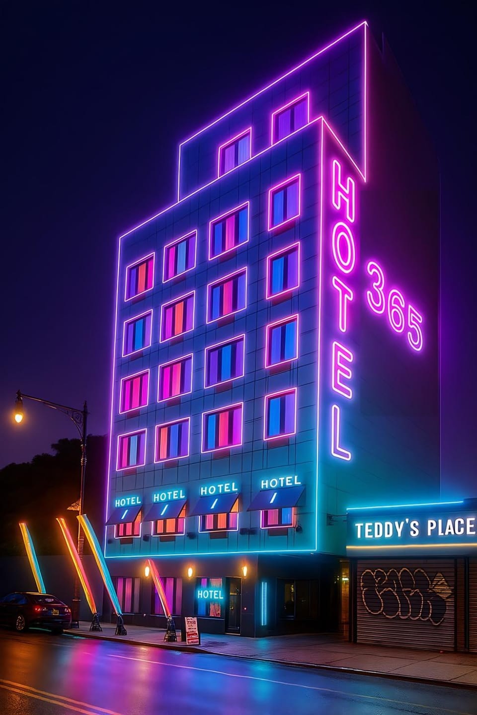 Property building, Night