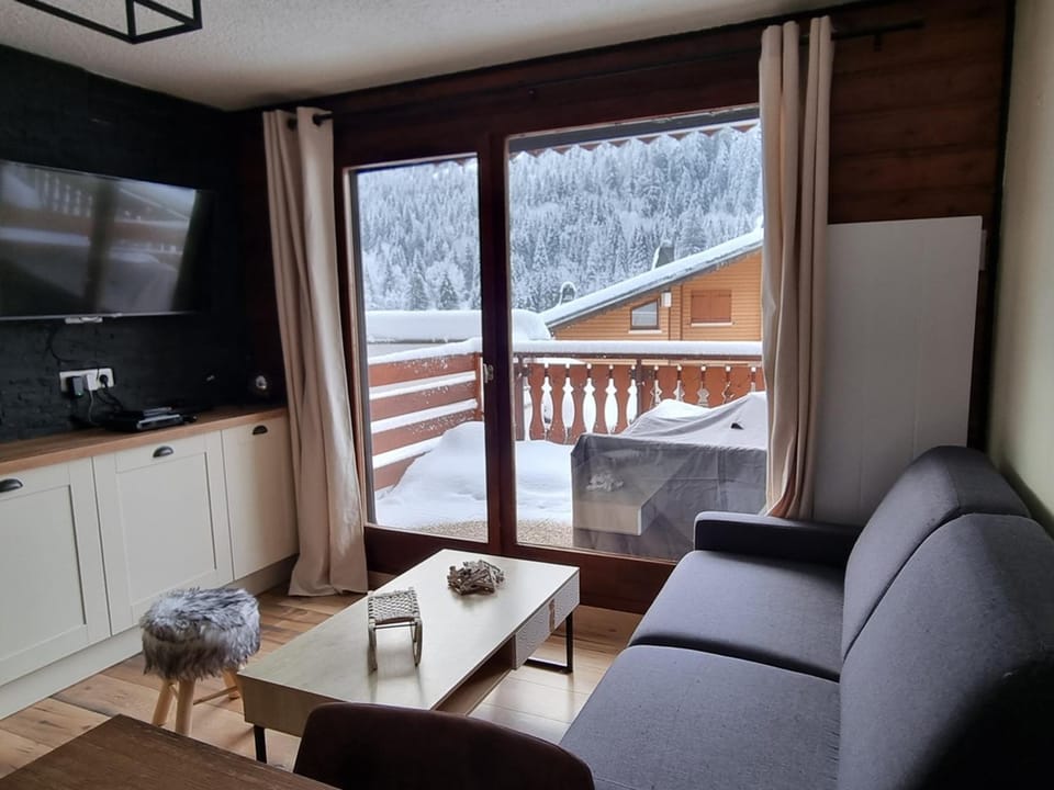Moderne appartement avec grande terrasse exposée sud, parking, TV et internet - 4 personnes - FR-1-198-222 Apartment in Châtel