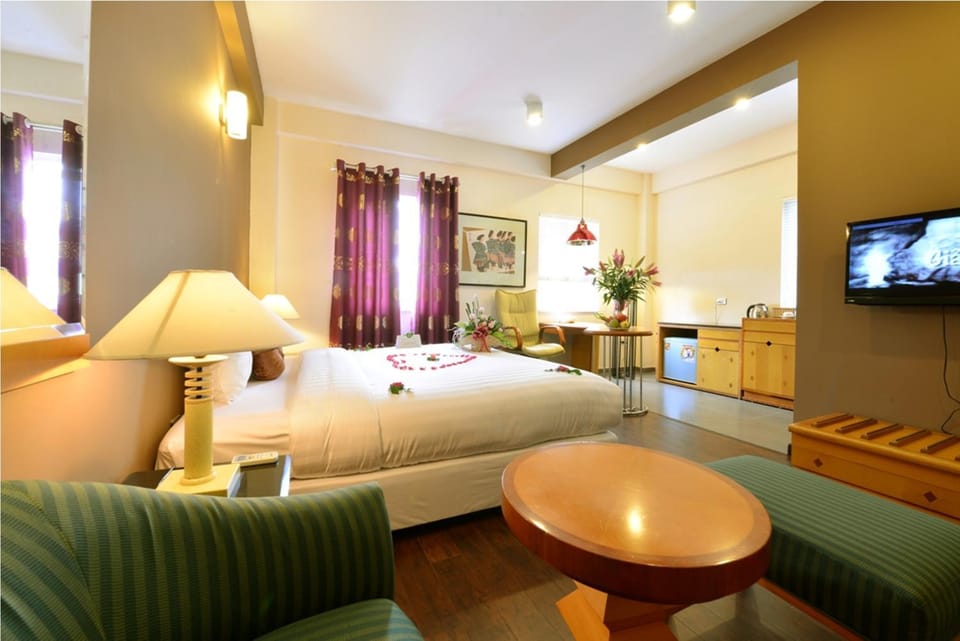 Communal lounge/ TV room, Bed, TV and multimedia, Living room, Photo of the whole room, Seating area, Bedroom