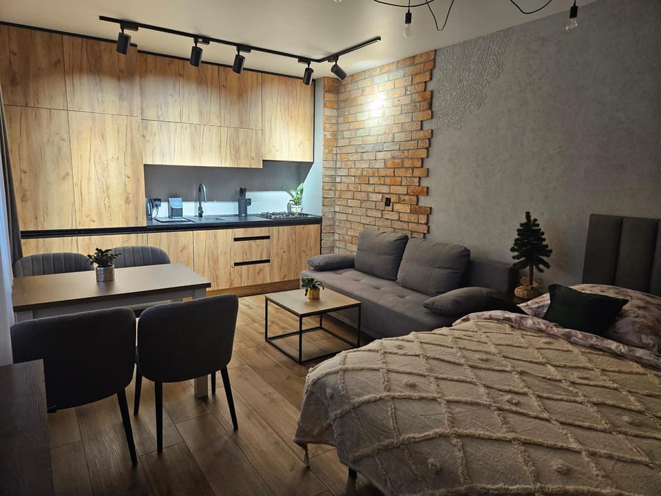Kitchen or kitchenette, Living room, Bedroom
