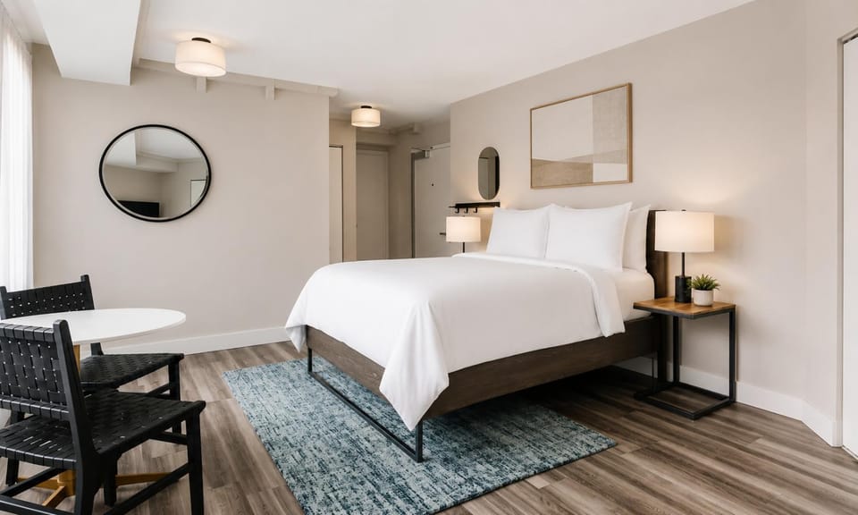 Bed, Living room, Bedroom