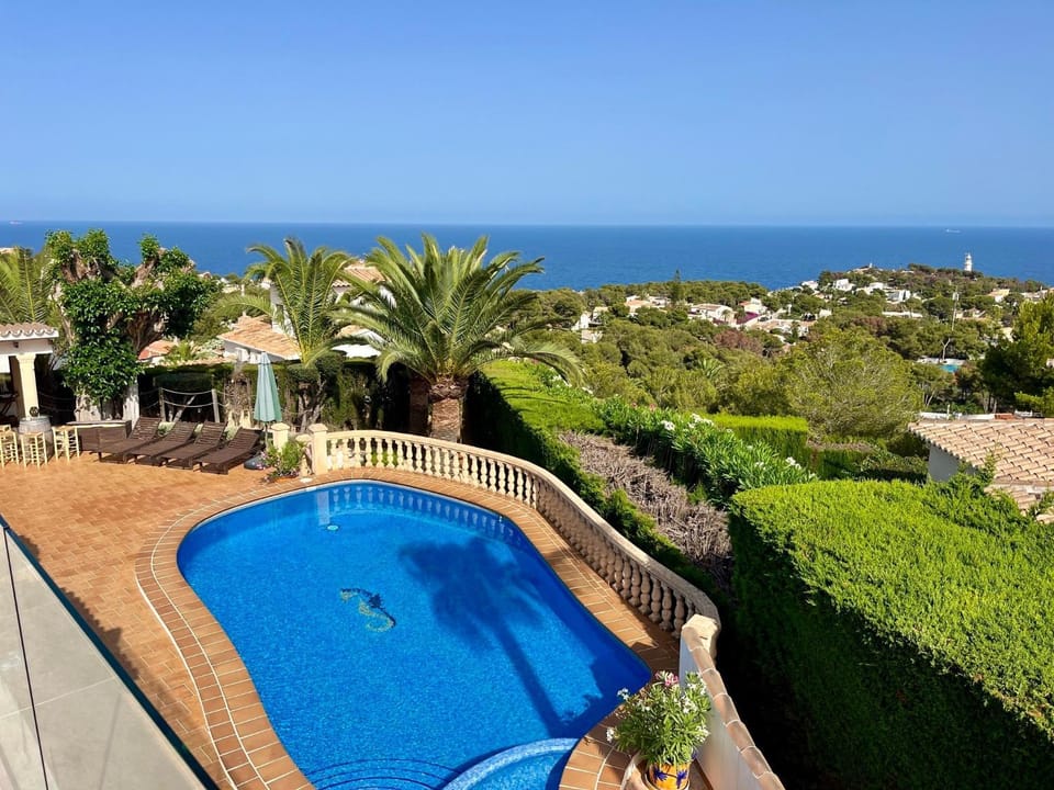 Property building, Living room, Swimming pool