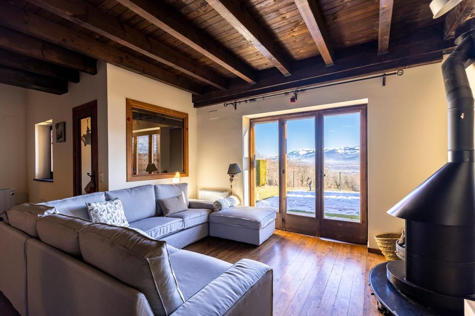 Living room, Seating area, Garden view, flat iron