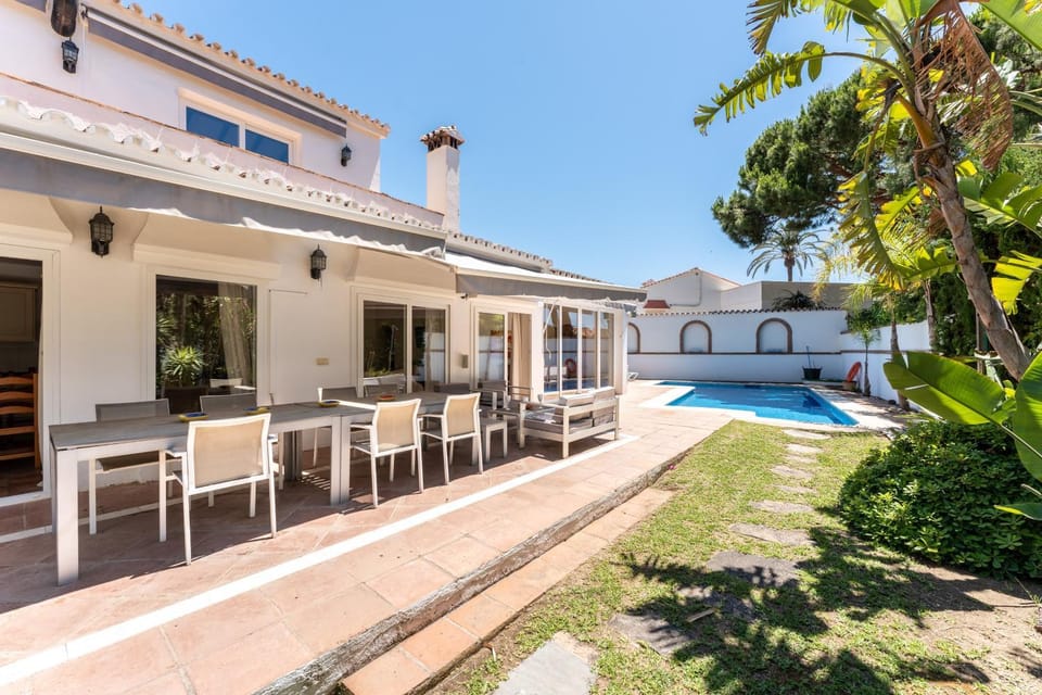 Property building, Living room, Swimming pool