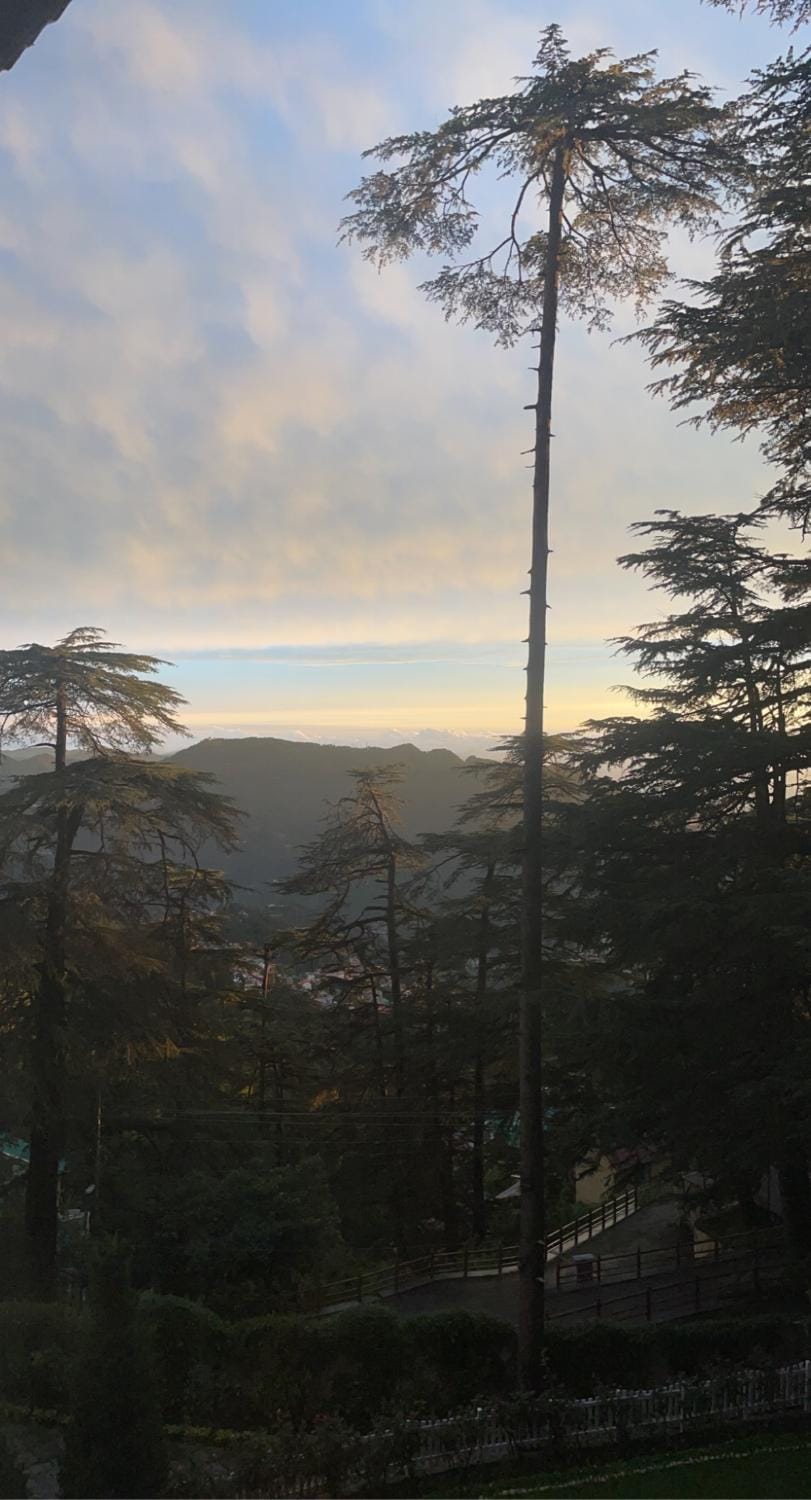 Mountain view, Sunset