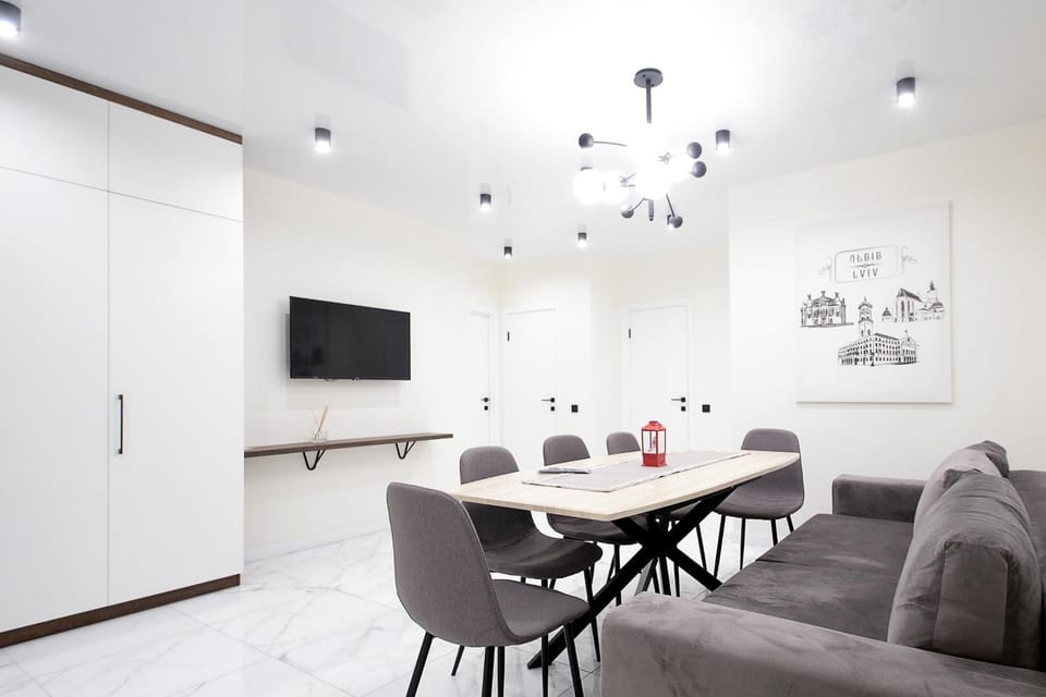 Living room, Seating area, Dining area