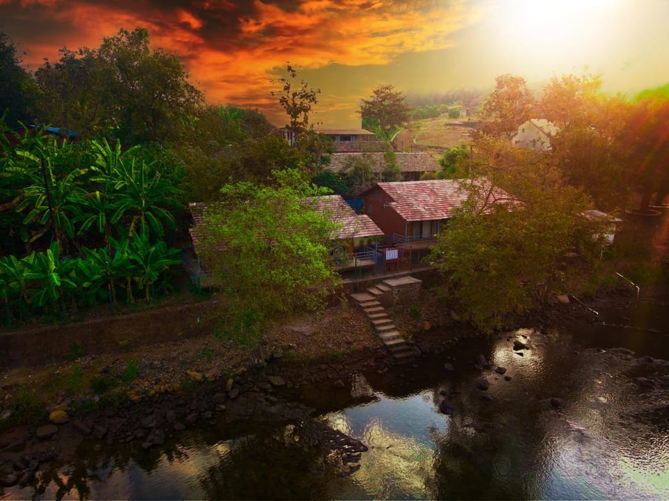 Bird's eye view, Sunset