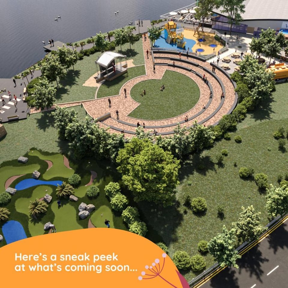 Restaurant/places to eat, Children play ground, Minigolf, Lake view