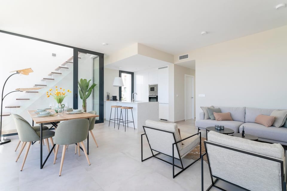 Living room, Seating area, Dining area
