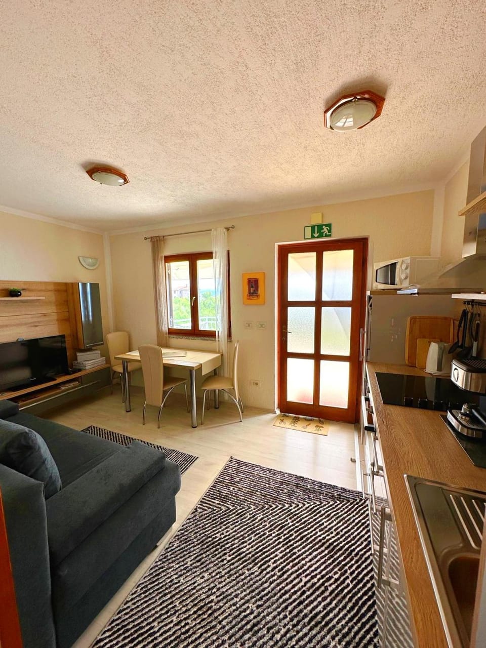 Living room, kitchen