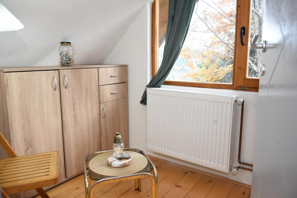 Seating area, wardrobe