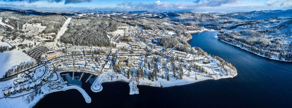 Nearby landmark, Day, Natural landscape, Bird's eye view, Winter