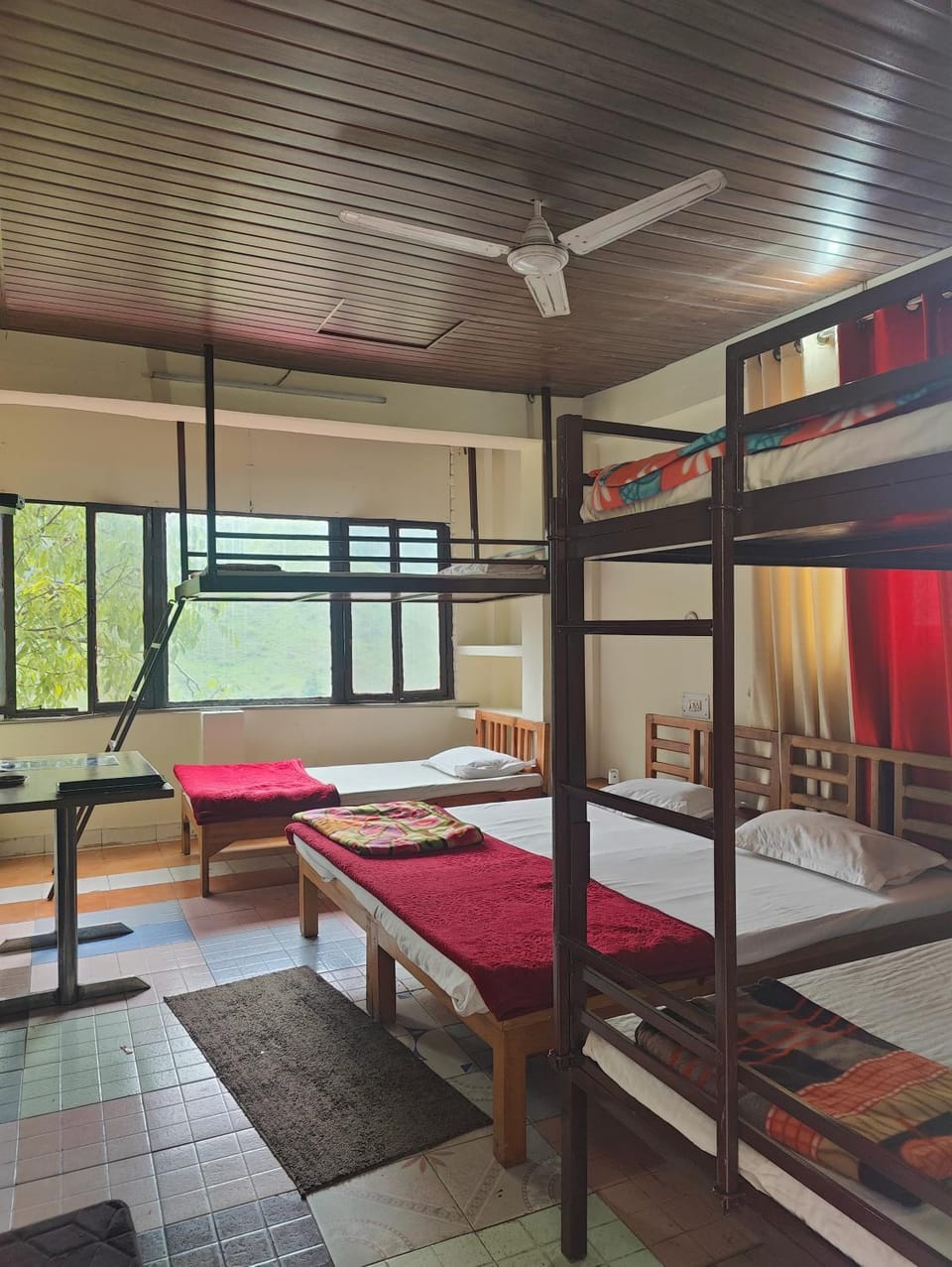 Photo of the whole room, bunk bed