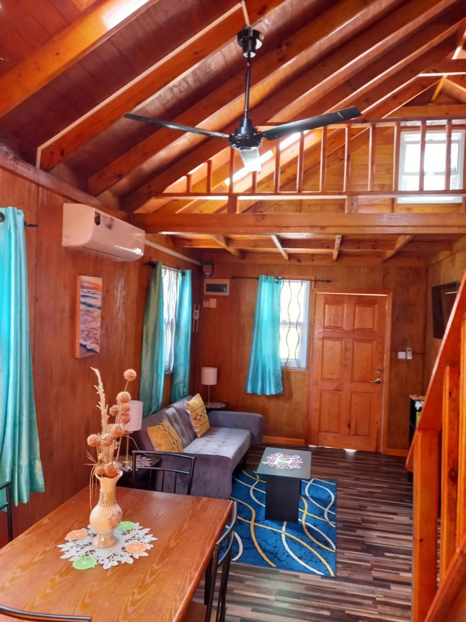 Living room, Seating area, fireplace, air conditioner, air conditioner