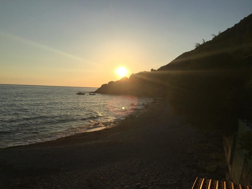Natural landscape, Beach, Sea view, Sunset