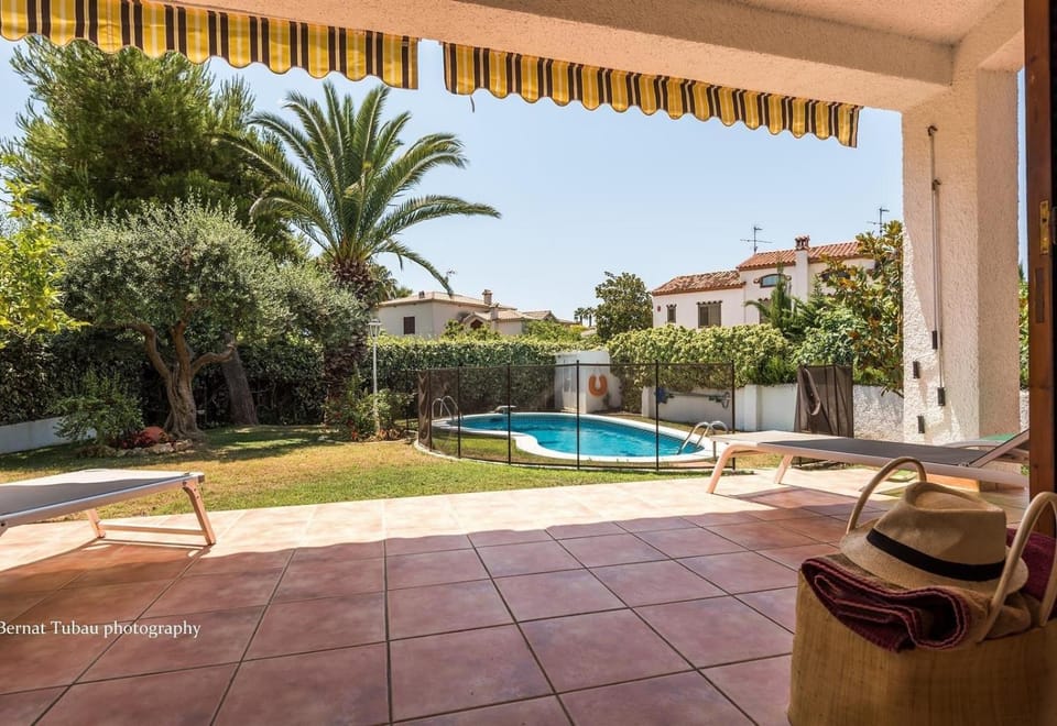 Property building, Living room, Swimming pool