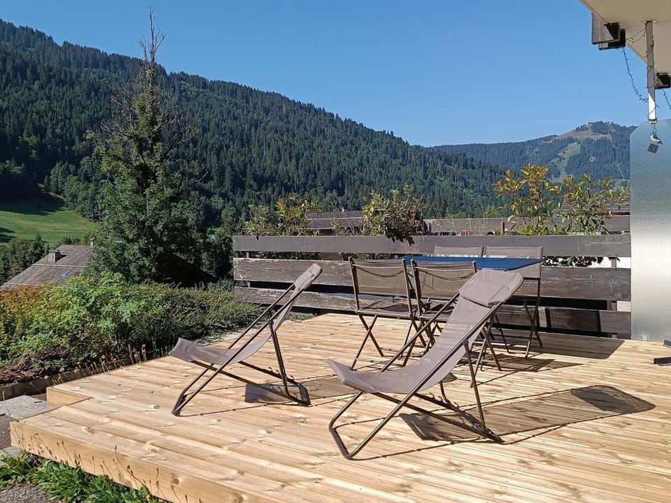 Appartement cosy, vue montagne, 4-6 pers, WIFI, animaux OK Apartment in La Clusaz