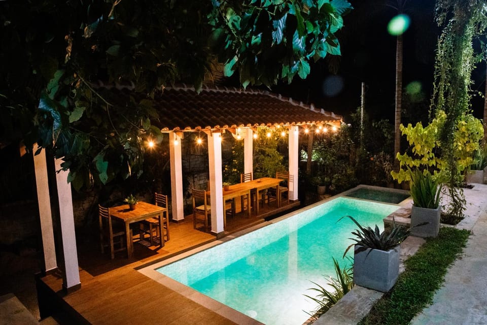 Night, Garden view, Pool view