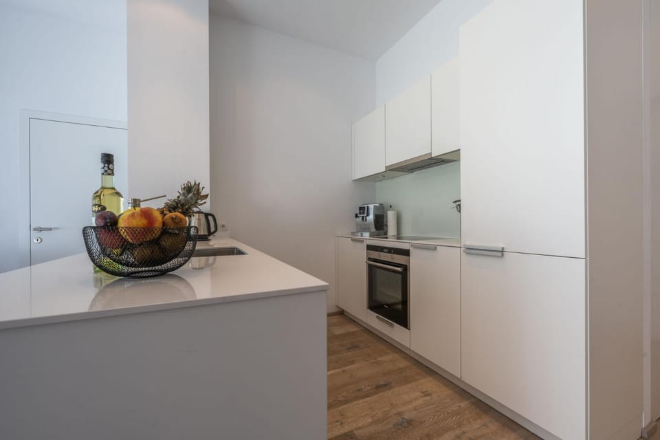 Kitchen or kitchenette, stove, kitchen