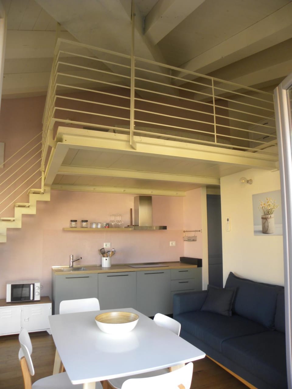 Kitchen or kitchenette, Living room, Dining area, Bedroom