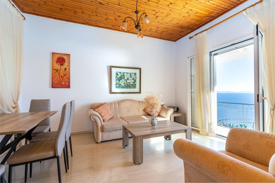 Living room, Seating area, Dining area, Sea view