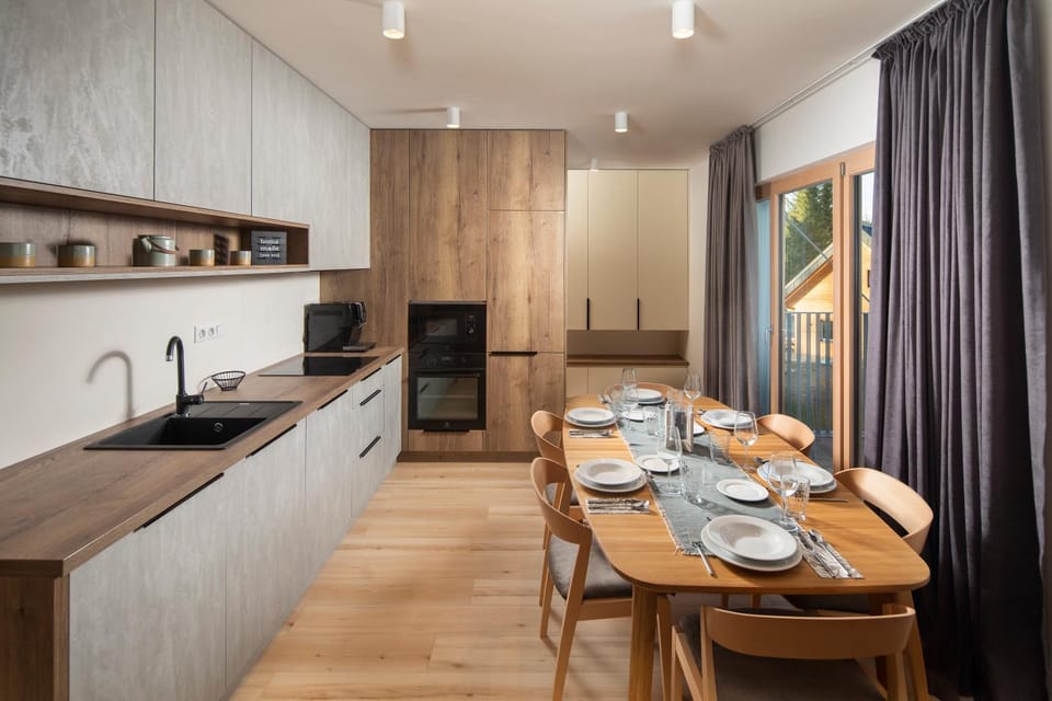 Living room, kitchen