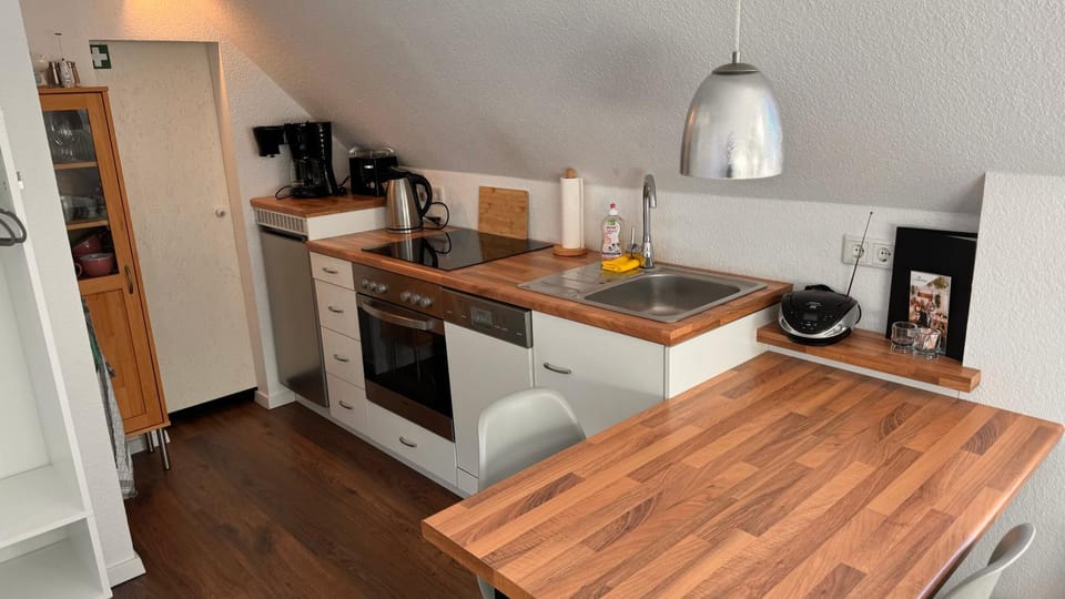 Coffee/tea facilities, Kitchen or kitchenette, dishwasher, oven, stove