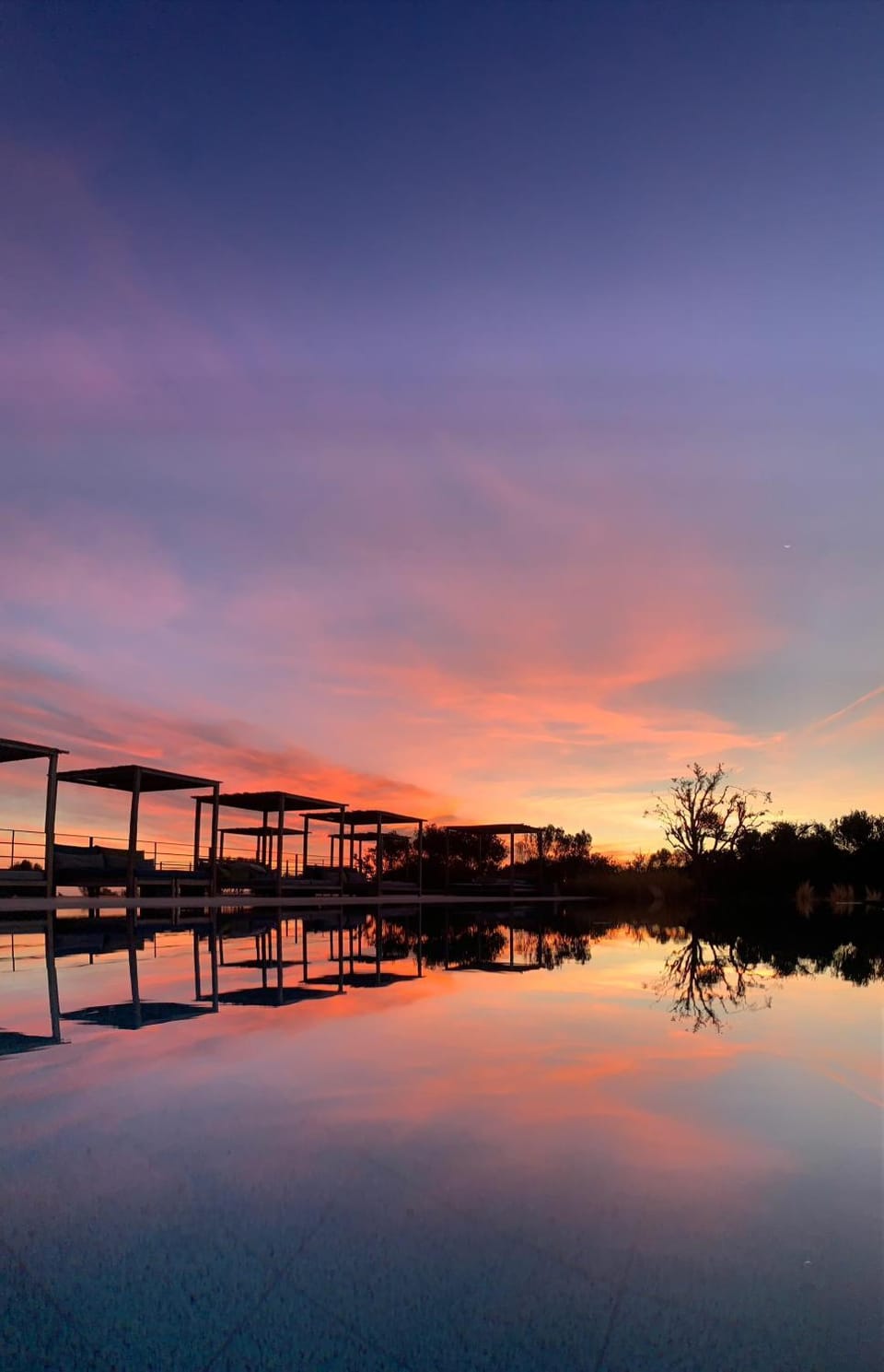 Swimming pool, Breakfast, Sunrise, sunbed