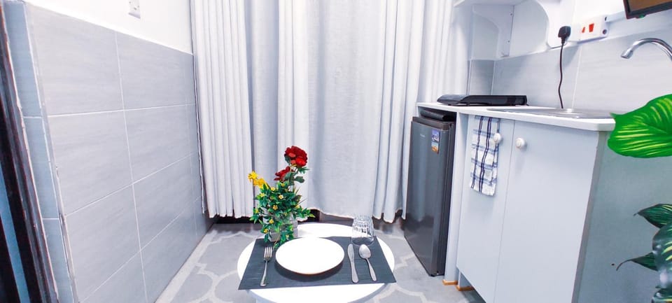 Kitchen or kitchenette, minibar