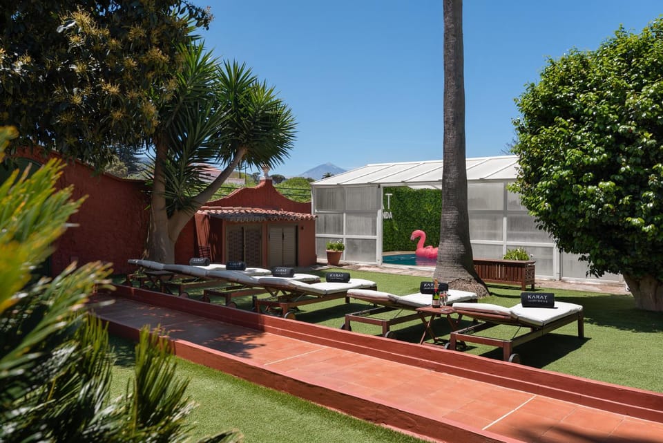 Garden, Garden view, Swimming pool, sunbed