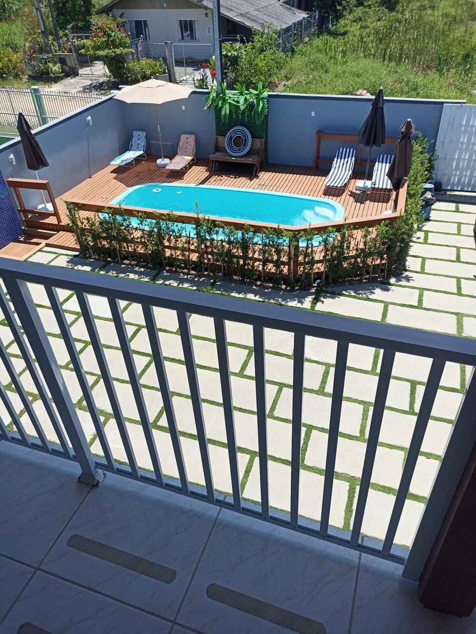 Patio, View (from property/room), Balcony/Terrace, Pool view, sunbed