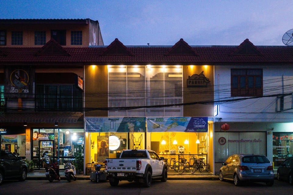 Property building, Night, City view, Location, Parking