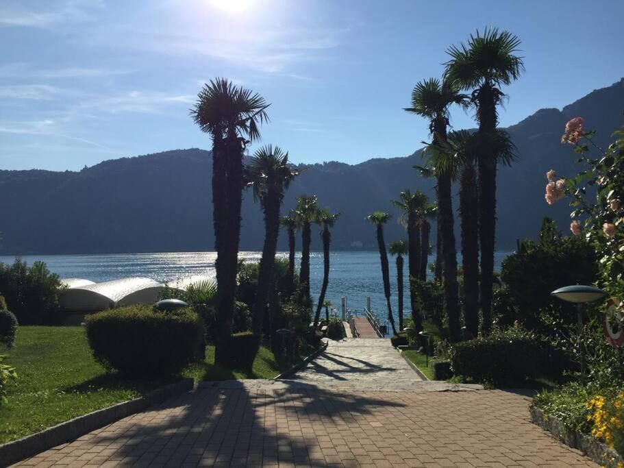 Luganersee, Pool, Strand, Parkplatz, Suite Apartment in Lugano