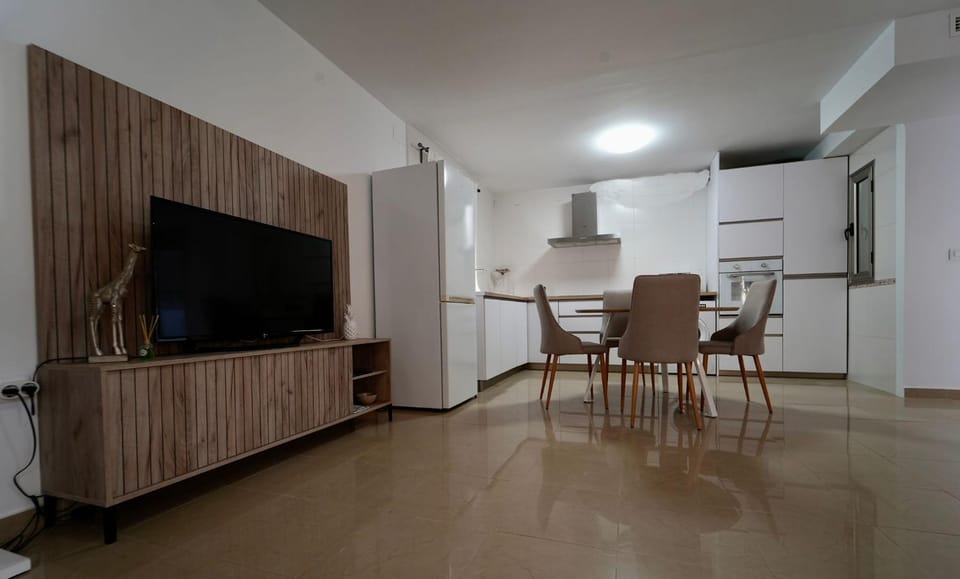 Living room, kitchen