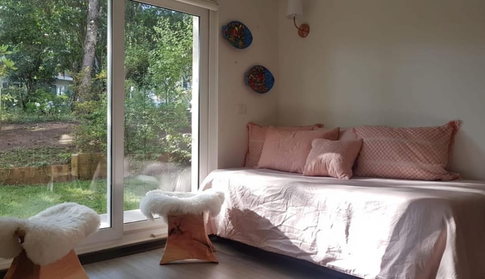 Living room, Seating area, Garden view