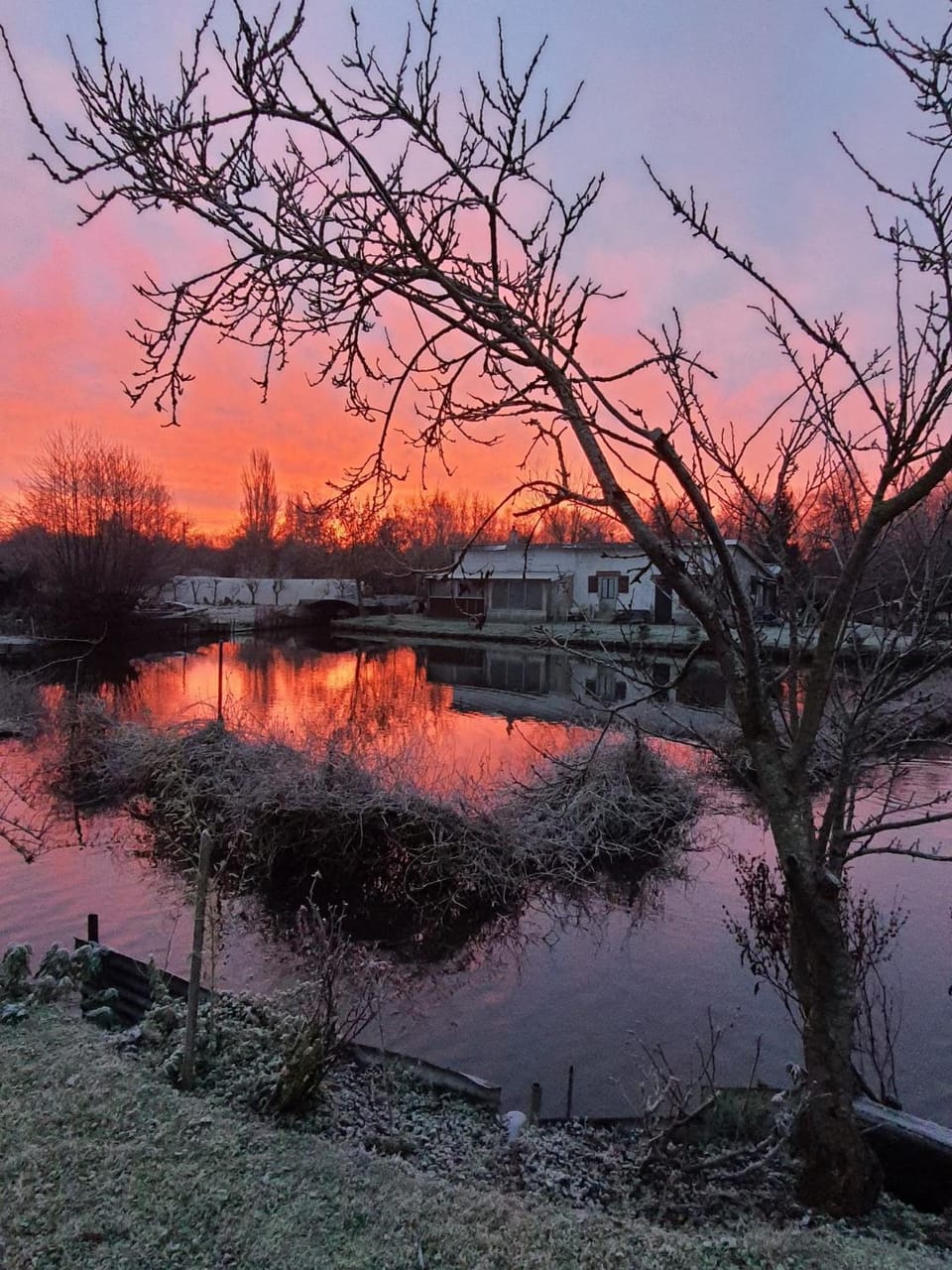 Natural landscape, Lake view, Sunrise