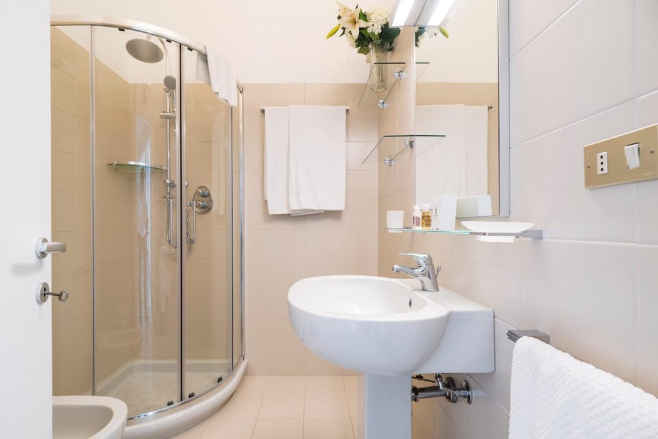 Shower, Toilet, towels
