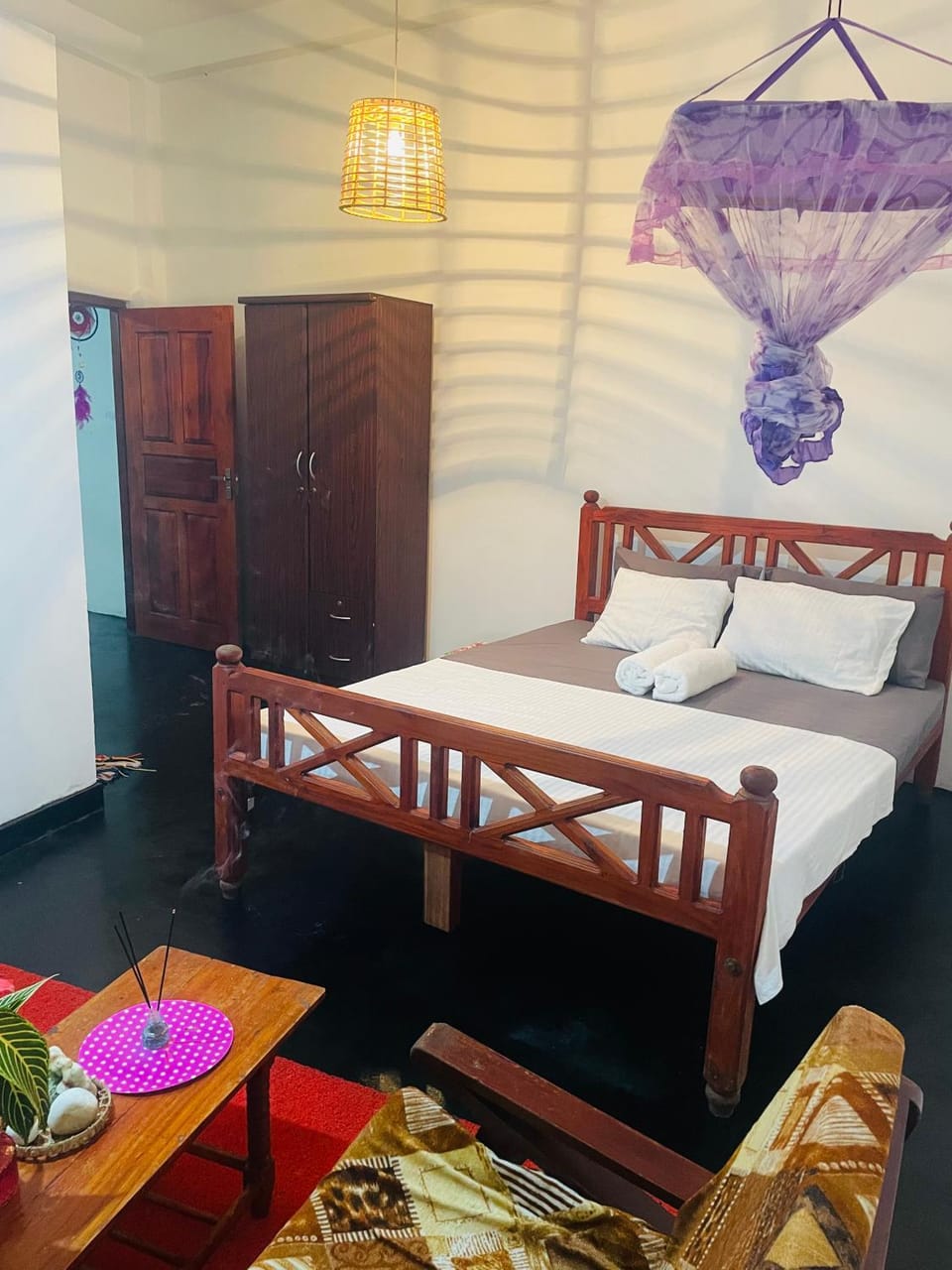 Bed, Photo of the whole room, Bedroom, towels, wardrobe