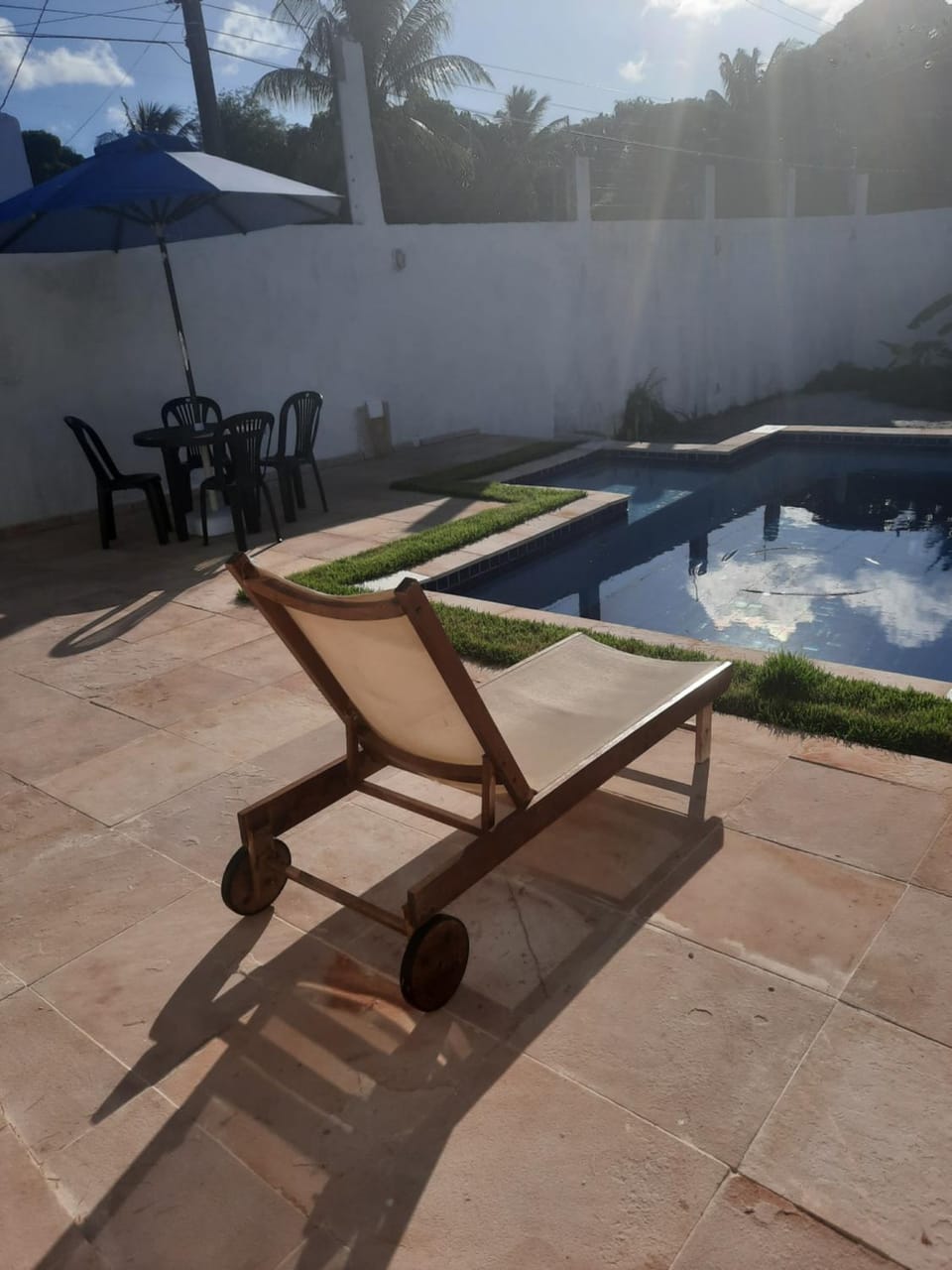 Pool view, sunbed