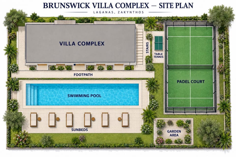 Property building, Floor plan, Swimming pool