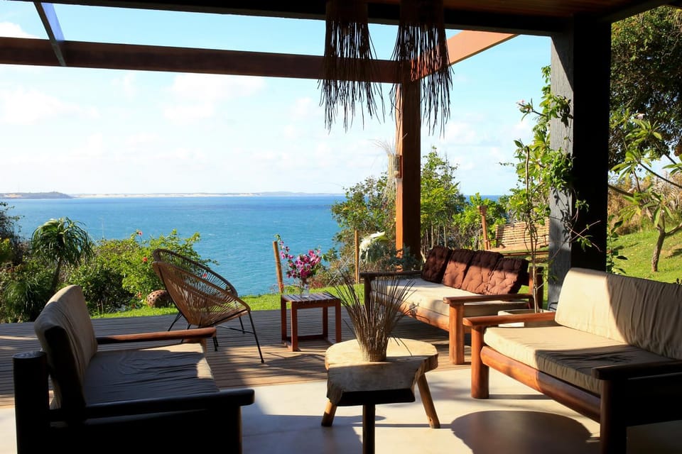 Day, View (from property/room), Balcony/Terrace, Living room, Seating area, Sea view